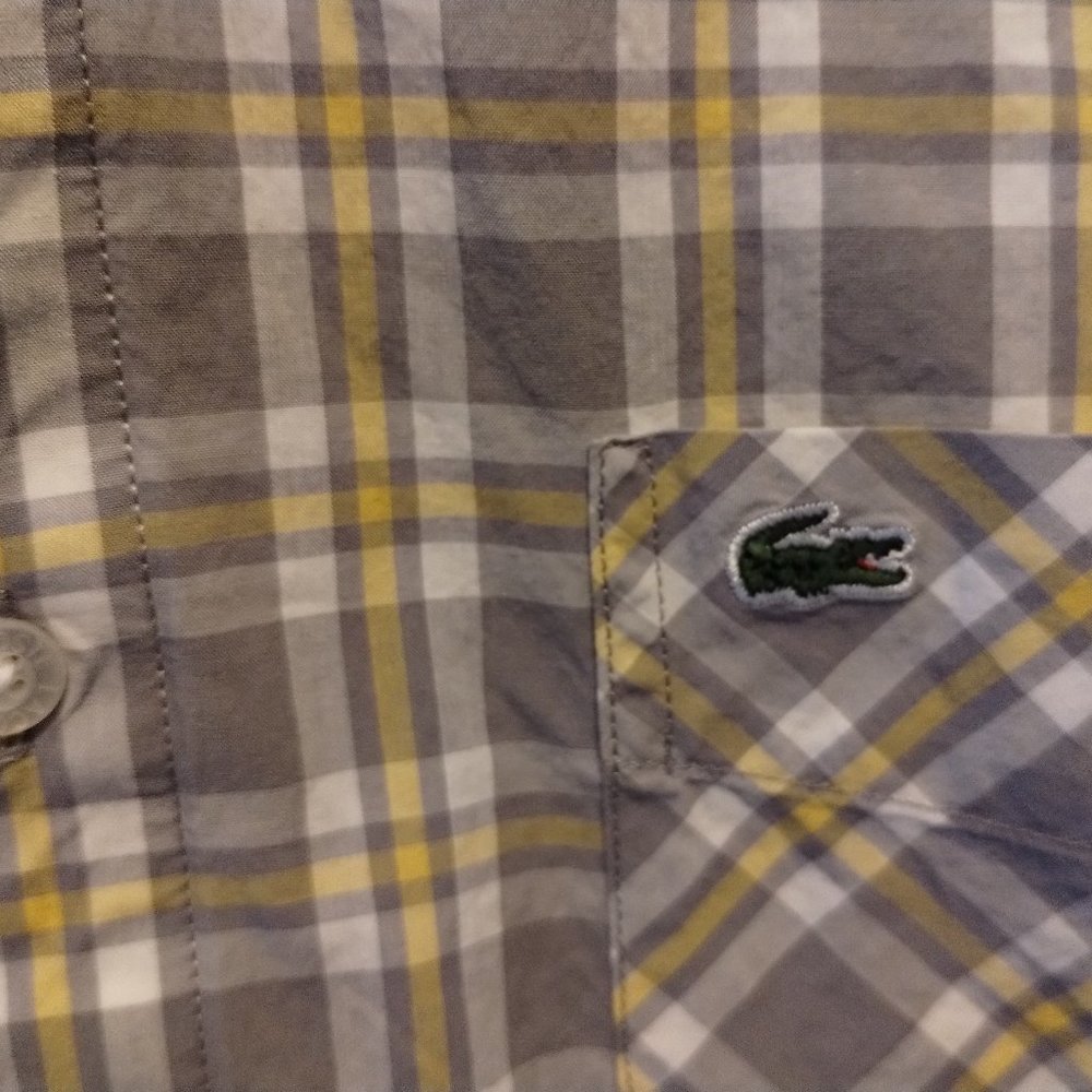 Lacoste Multi Colored Button Down Shirt Size 42 S… - image 3